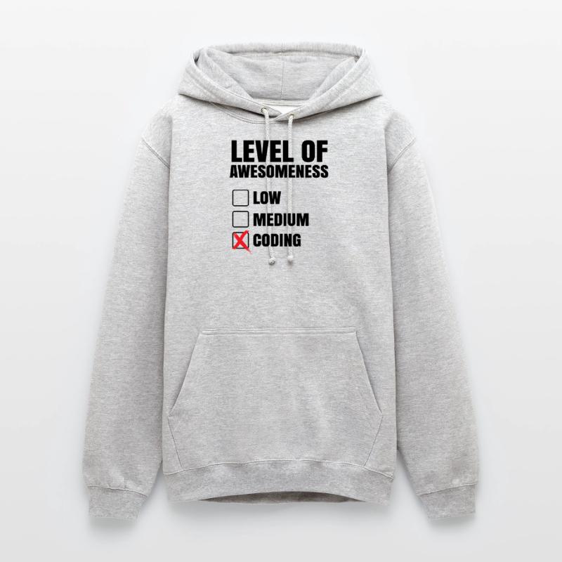 Level Of Awesomeness Low Medium Coding Programming Unisex Hoodie