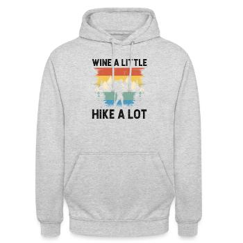 Wandern Outdoor Wanderer Bergsteigen Trekking Natur - Unisex Hoodie - Hellgrau meliert - Vorne - Alina (178cm) & Michal (187cm)