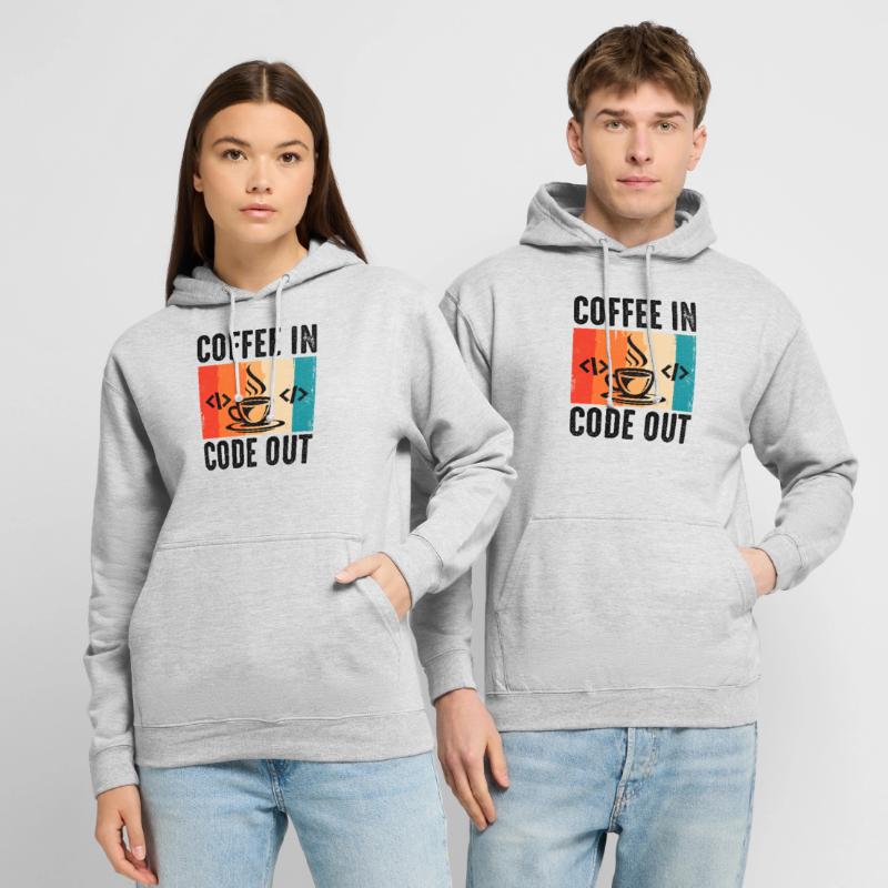 Café Codage Programmeur Codeur Développeur Nerd Coff Sweat-shirt à capuche unisexe