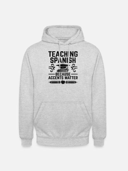Fremdsprachenlehrer Schule Sprachlehrer - Unisex Hoodie - Hellgrau meliert