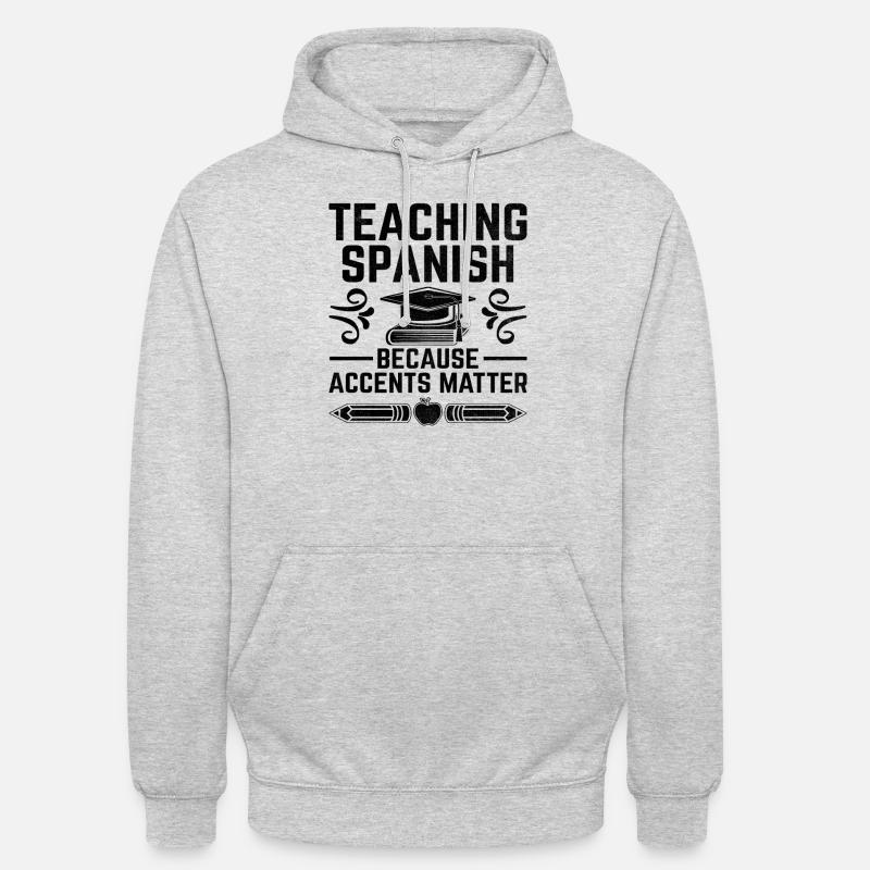 Fremdsprachenlehrer Schule Sprachlehrer - Unisex Hoodie - Hellgrau meliert