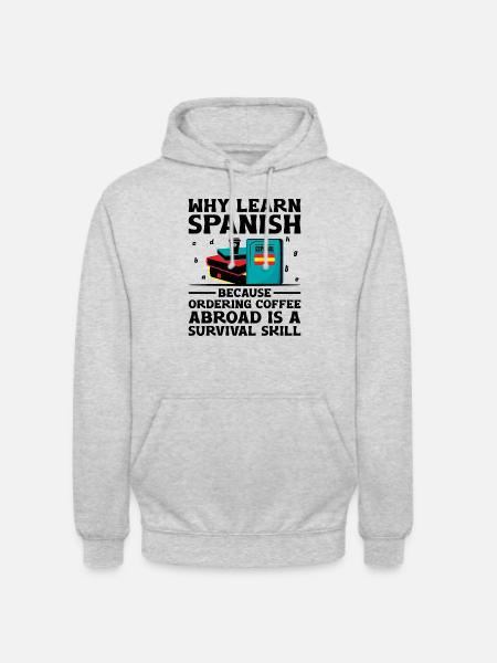 Fremdsprachenlehrer Schule Sprachlehrer - Unisex Hoodie - Hellgrau meliert