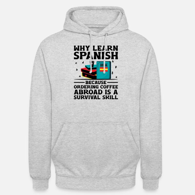 Fremdsprachenlehrer Schule Sprachlehrer - Unisex Hoodie - Hellgrau meliert