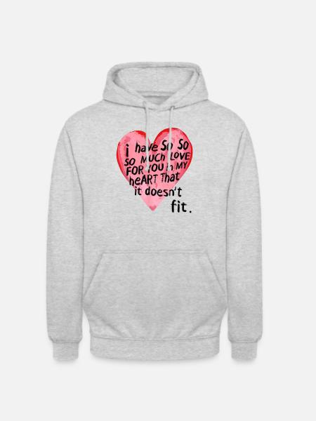 Viel Liebe - Unisex Hoodie - Hellgrau meliert