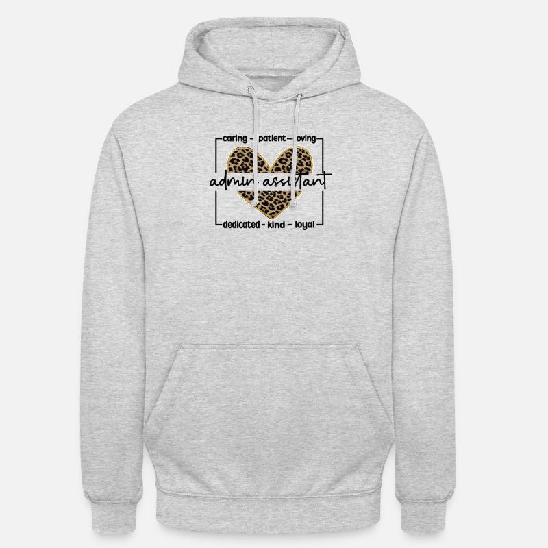 Commis de bureau adjoint administratif - Sweat-shirt à capuche unisexe - gris clair chiné