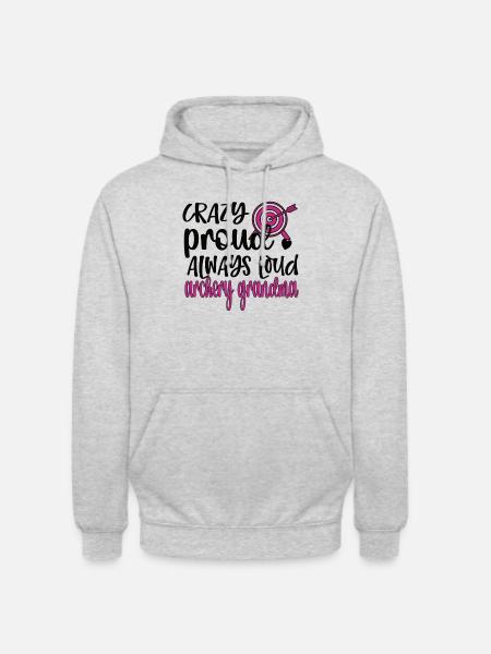 Bogenschießen-Oma Von Bogenschützen Großmutter - Unisex Hoodie - Hellgrau meliert