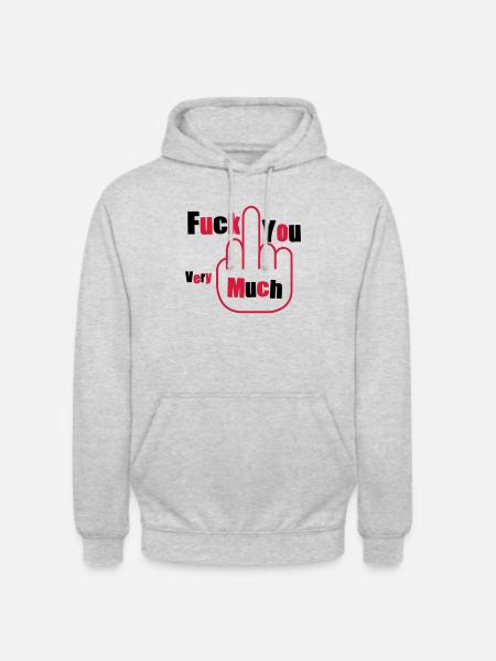 fuckyou - Unisex Hoodie - Hellgrau meliert