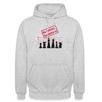 Die üblichen Verdächtigen - Unisex Hoodie - Hellgrau meliert - Vorne - Alina (178cm) & Michal (187cm)