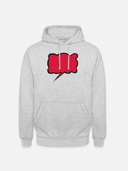 cartoon cloud, bulle BD - Sweat-shirt à capuche unisexe - gris clair chiné