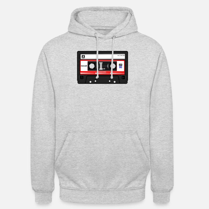 cassette compacte - Sweat-shirt à capuche unisexe - gris clair chiné