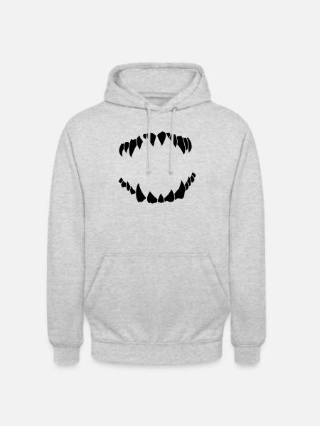 teeth - Sweat-shirt à capuche unisexe - gris clair chiné