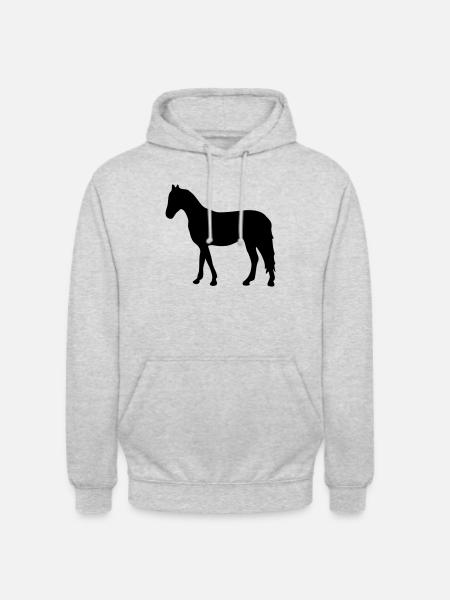Stehendes Pferd - Unisex Hoodie - light heather grey