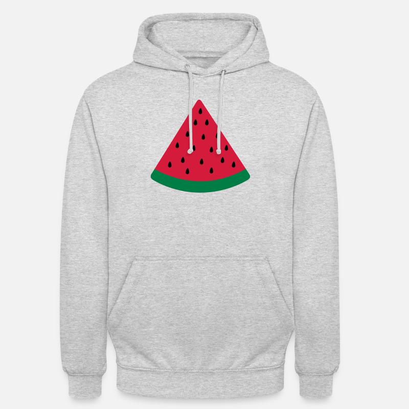 water melon melon d'eau - Sweat-shirt à capuche unisexe - gris clair chiné