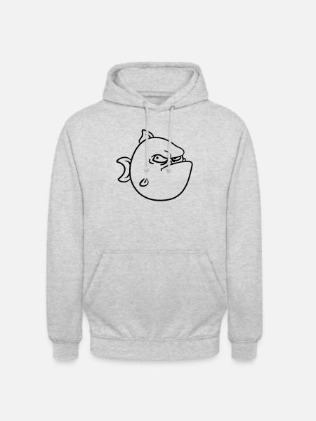 Evil grim fish - Unisex Hoodie - light heather grey
