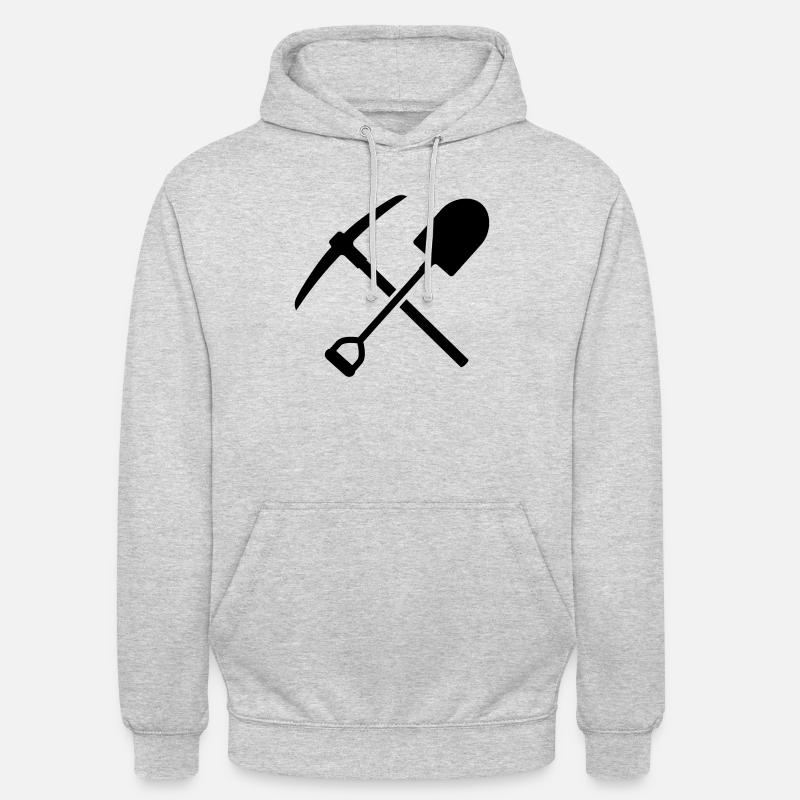 exploitation minière - Sweat-shirt à capuche unisexe - gris clair chiné