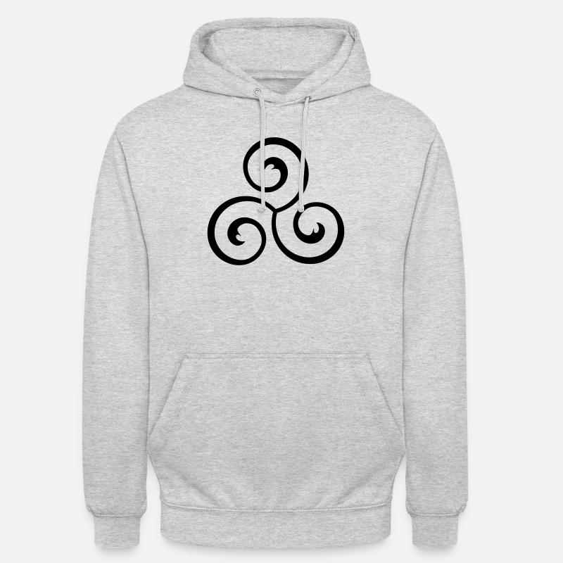 triskel PGM - Sweat-shirt à capuche unisexe - gris clair chiné