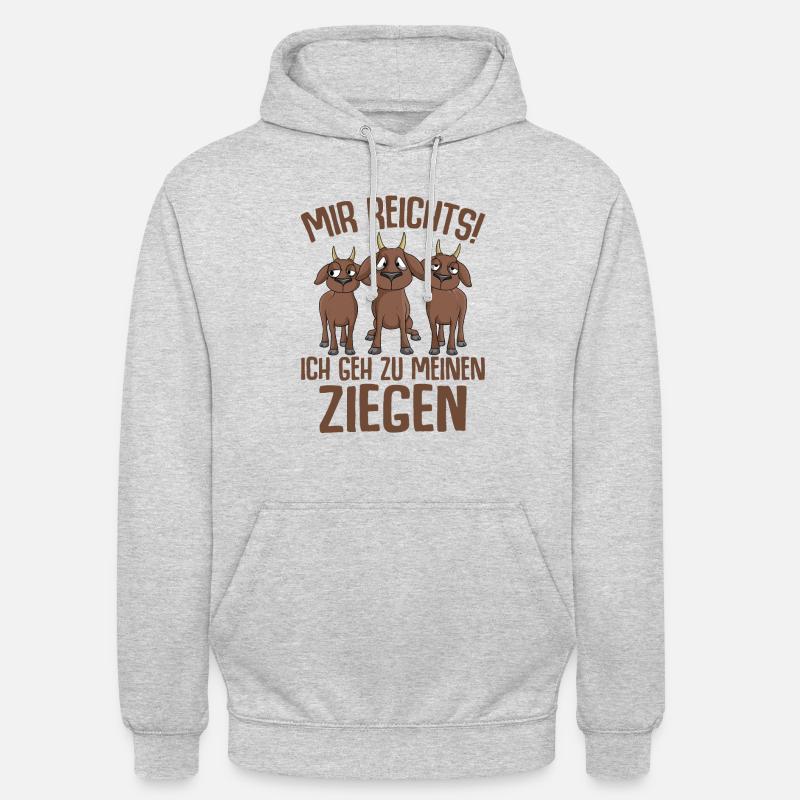 Ziege - Unisex Hoodie - Hellgrau meliert