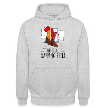Chickens - Unisex Hoodie - light heather grey - Front - Alina (178cm) & Michal (187cm)