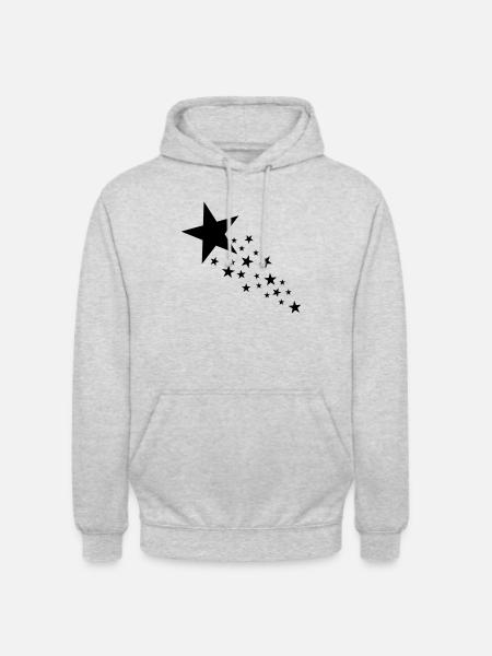 Sterne - Unisex Hoodie - Hellgrau meliert