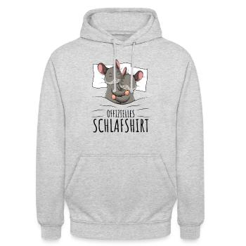 Chinchilla - Unisex Hoodie - Hellgrau meliert - Vorne - Alina (178cm) & Michal (187cm)