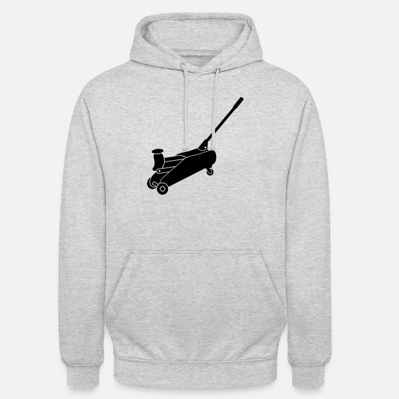 Cric hydraulique C1 - Sweat-shirt à capuche unisexe - gris clair chiné