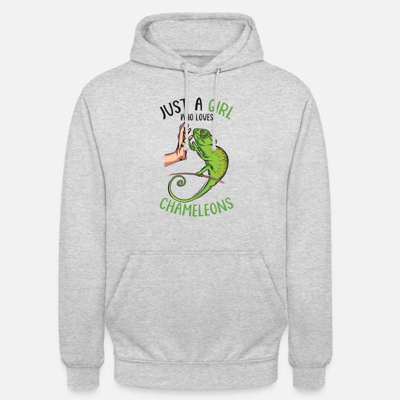 Fille caméléon - Sweat-shirt à capuche unisexe - gris clair chiné