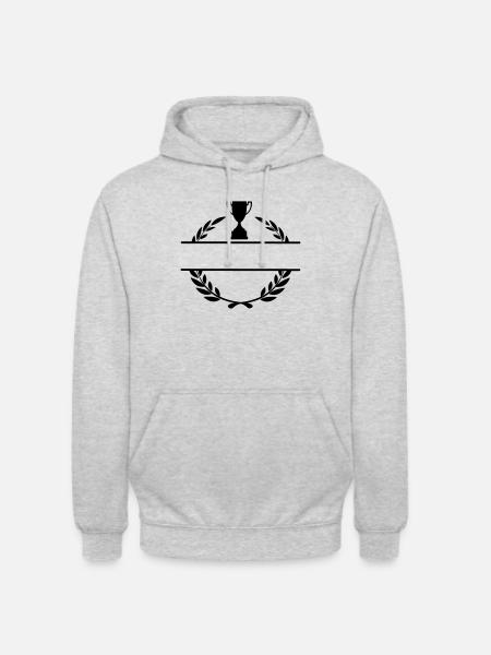 Lauwerkrans name banner with cup - Unisex Hoodie - light heather grey