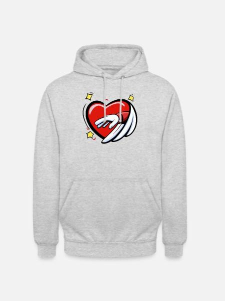 Heart on hand - Unisex Hoodie - light heather grey