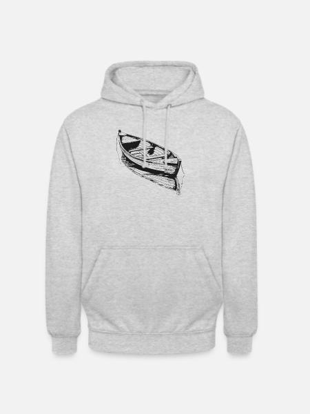Boot - Unisex Hoodie - Hellgrau meliert