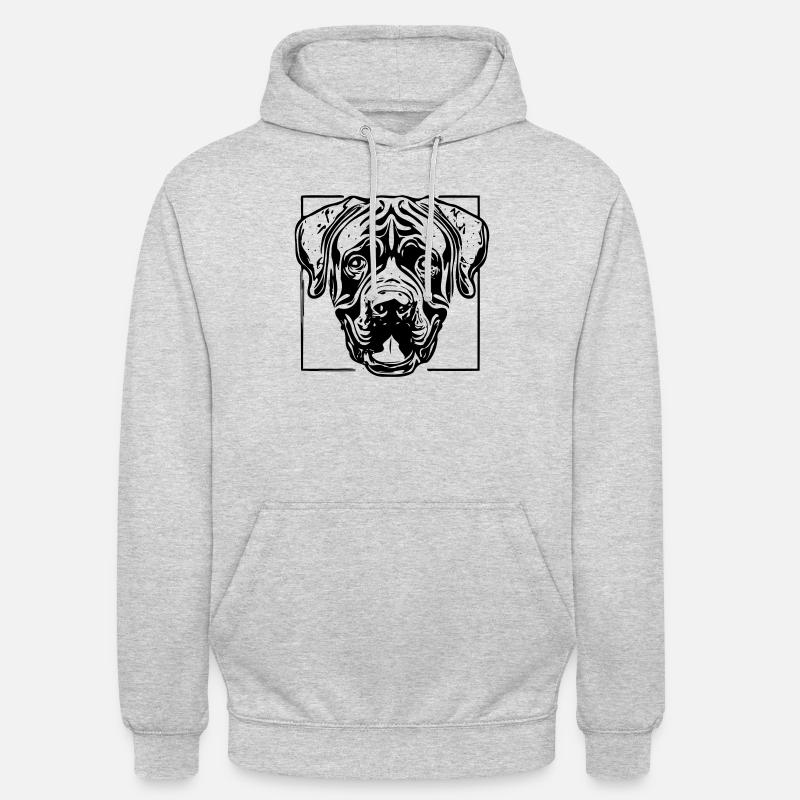 cane corso - Sweat-shirt à capuche unisexe - gris clair chiné