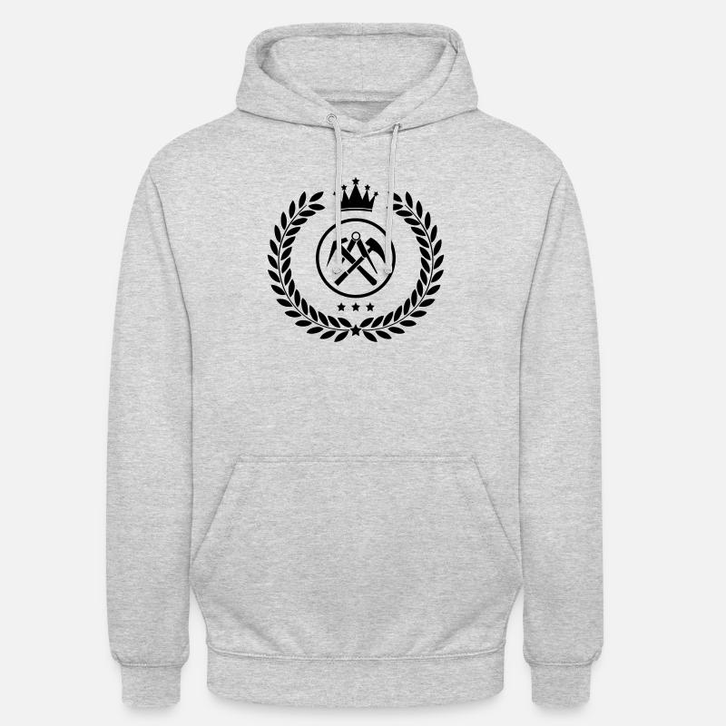 Herb dekarzy - Bluza z kapturem typu unisex - jasnoszary melanż