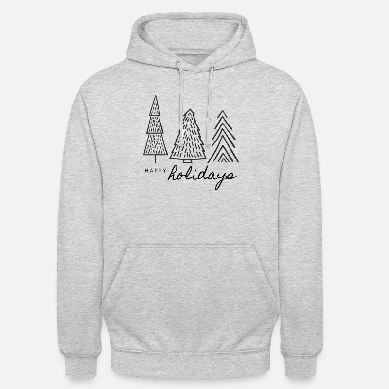 Weihnachten - Tannenbaum - Weihnachtspullover - Unisex Hoodie - Hellgrau meliert