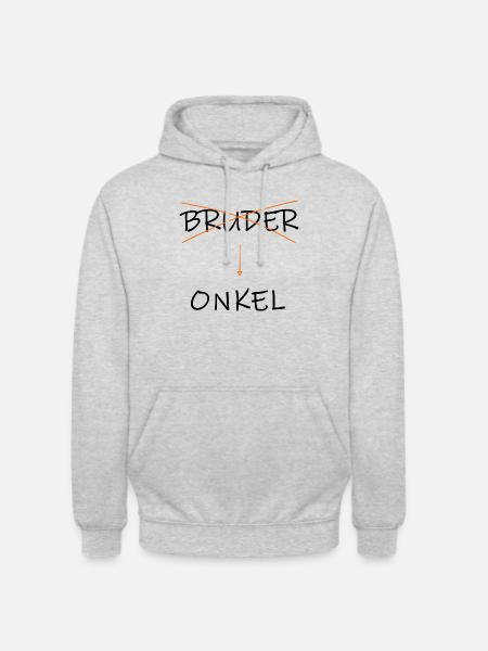 Du wirst Onkel - Unisex Hoodie - Hellgrau meliert