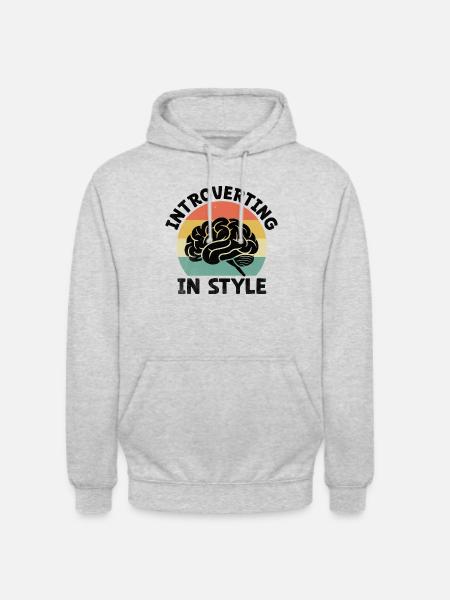 Introvertierte Sprüche für Introvertierte - Unisex Hoodie - Hellgrau meliert
