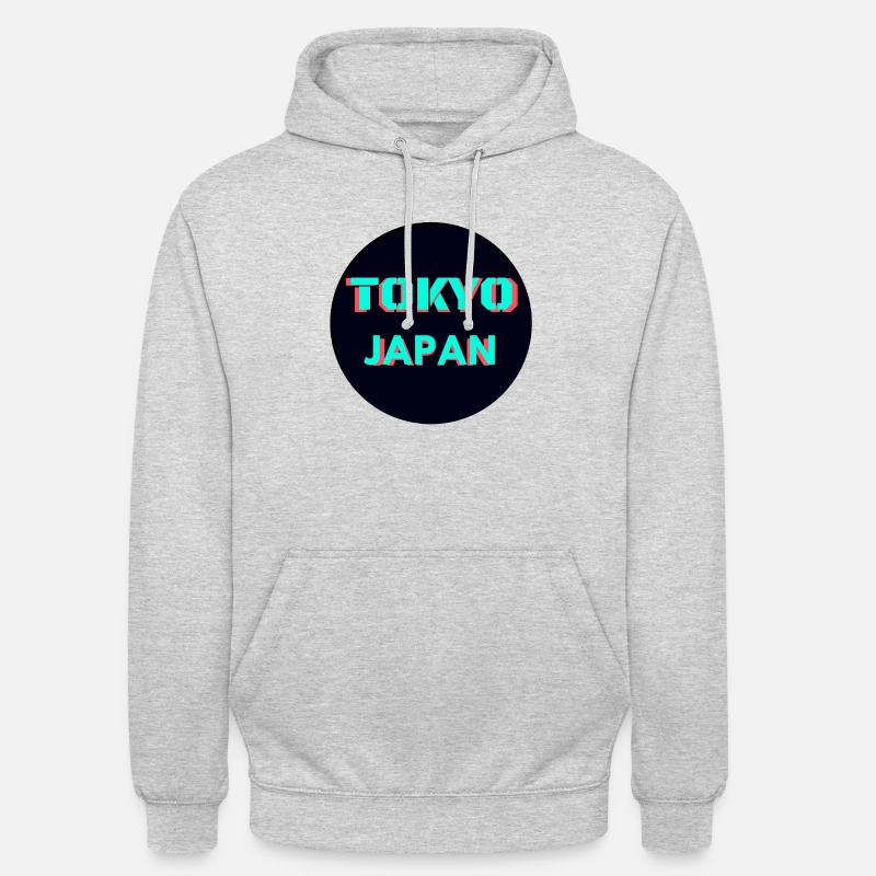 Tokyo Japon Vert - Sweat-shirt à capuche unisexe - gris clair chiné