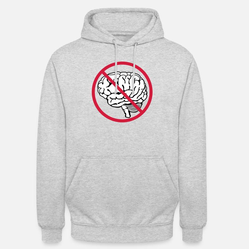 no brain - Unisex Hoodie - light heather grey
