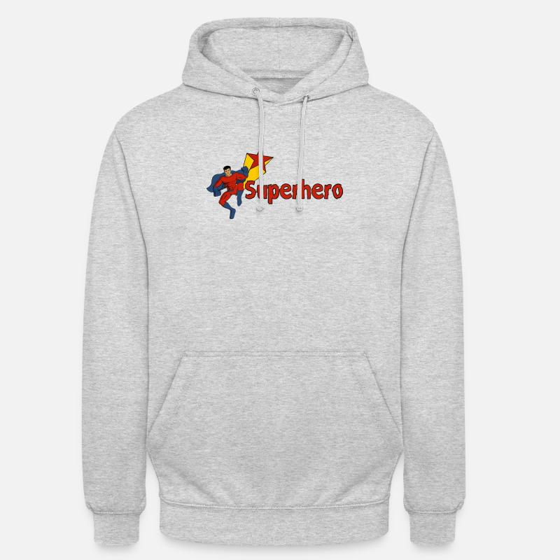 Superhero Comic Superheld - Ideale Geschenkidee - Unisex Hoodie - Hellgrau meliert