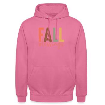 Fall Blessings - Unisex Hoodie - pink - Front - Alina (178cm) & Michal (187cm)