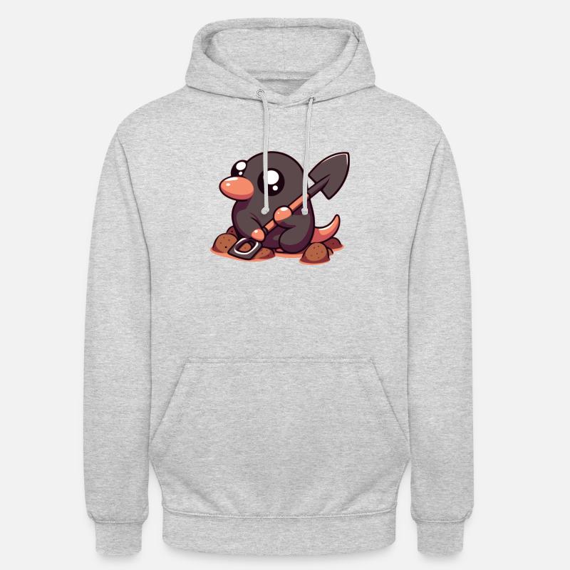 Mole - Felpa con cappuccio unisex - grigio chiaro melange