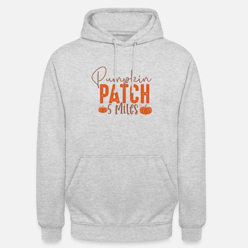 Patch de citrouille 5 miles - Sweat-shirt à capuche unisexe - gris clair chiné