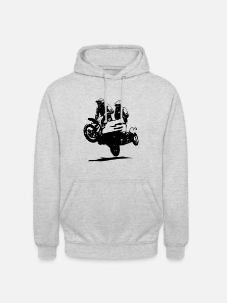 Sidecarcross - Sidecar Moto Cross - Unisex Hoodie - light heather grey