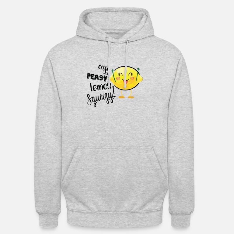Facile Peasy Lemon Squeezy - Sweat-shirt à capuche unisexe - gris clair chiné