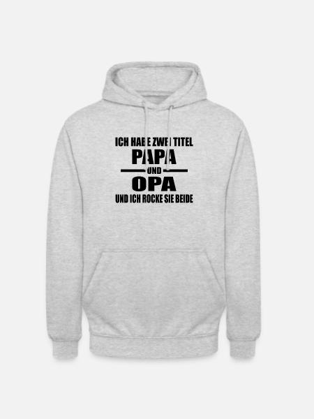 Papa - Unisex Hoodie - Hellgrau meliert