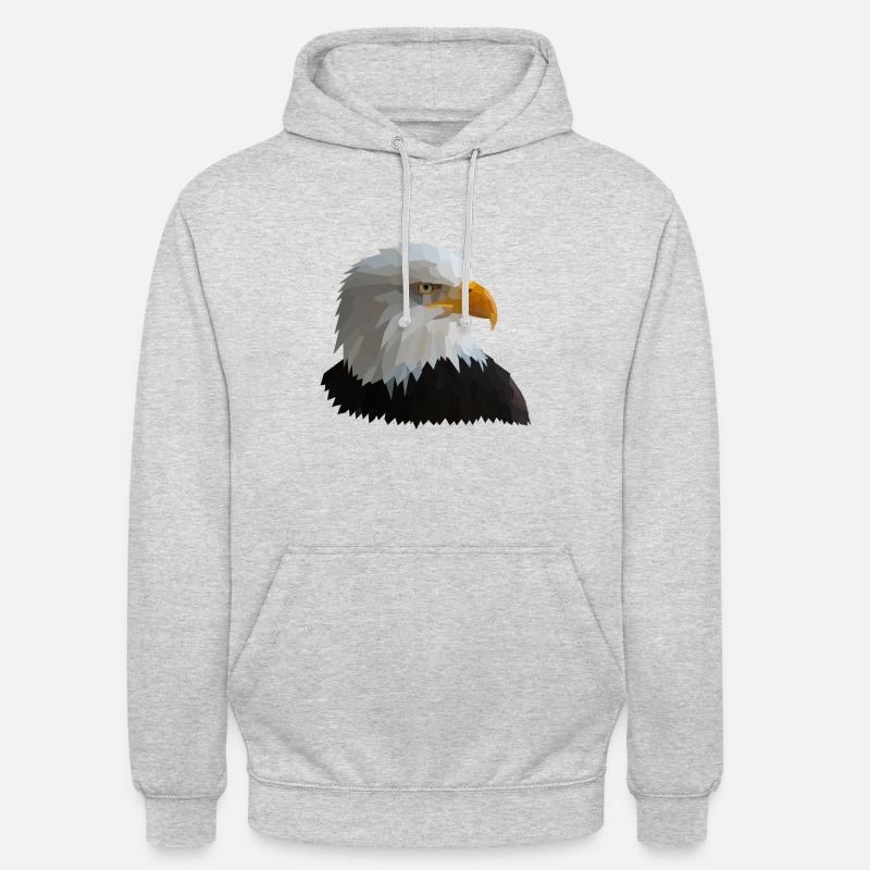 Eagle low poly style - Unisex Hoodie - light heather grey