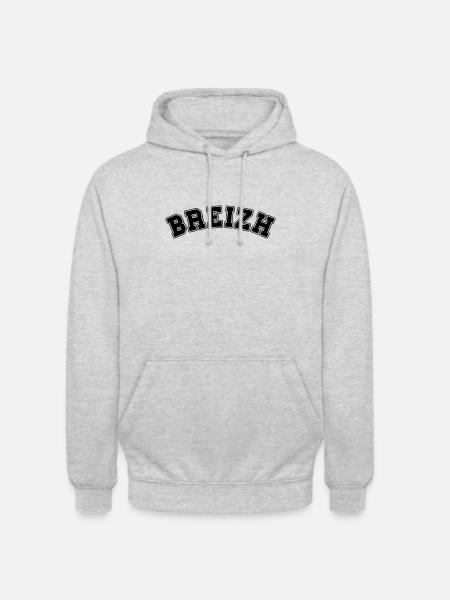 Breizh - Sweat-shirt à capuche unisexe - gris clair chiné