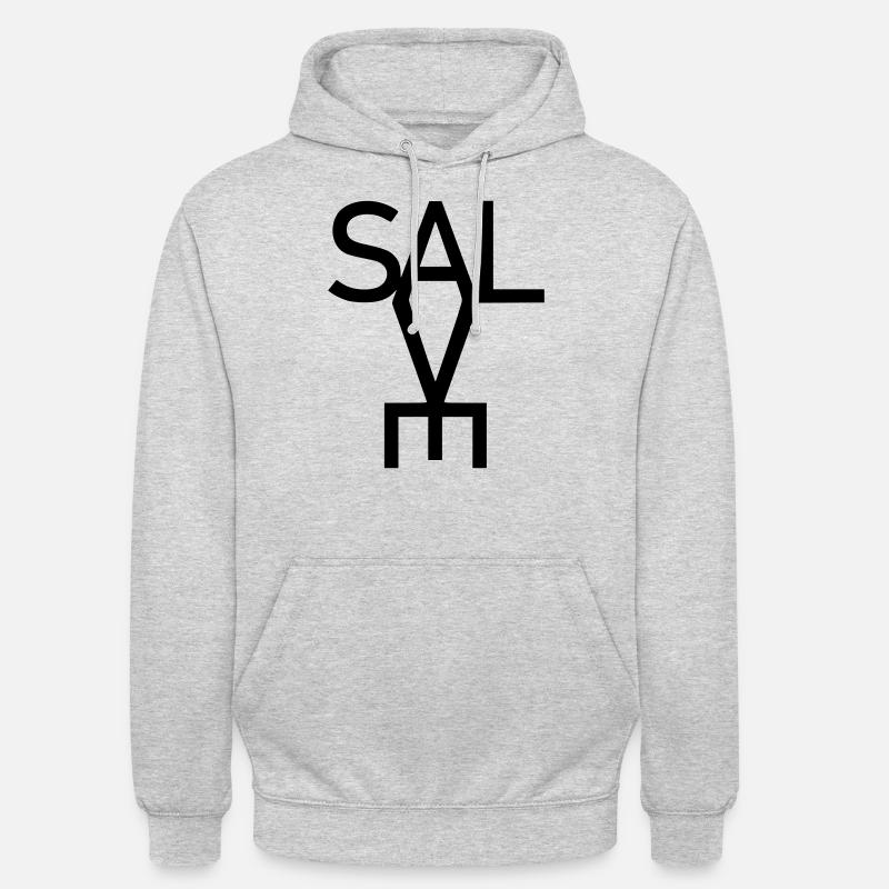 SALVE AVE - Unisex Hoodie - Hellgrau meliert