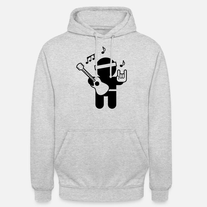 Menschen & Berufe: der Musiker - Sweat-shirt à capuche unisexe - gris clair chiné