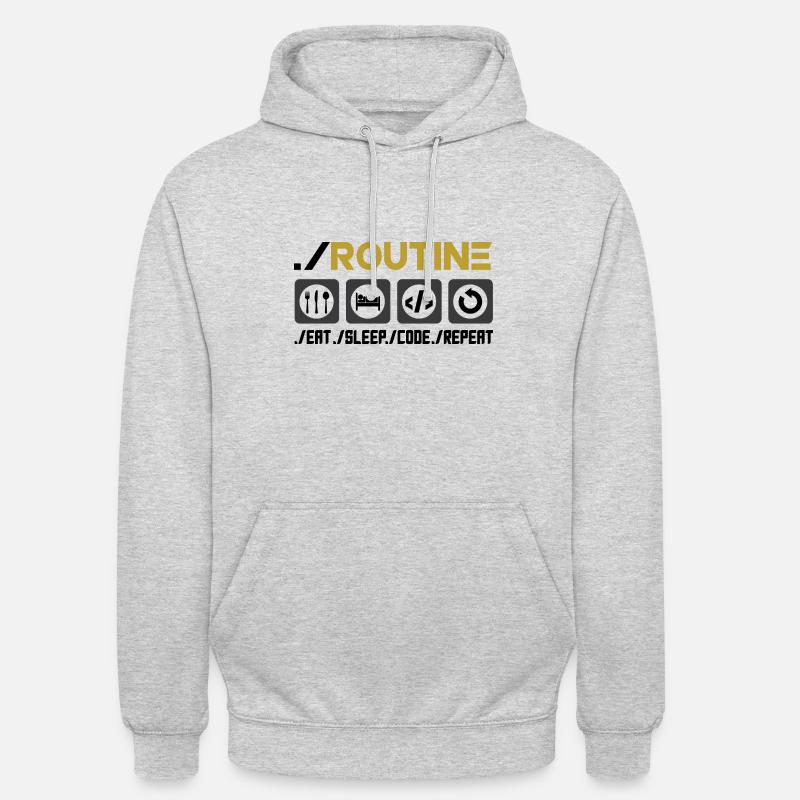 Routine Eat Sleep Code Repeat Software Developer C Unisex Hoodie