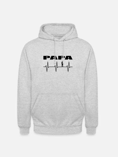 Papa - Unisex Hoodie - Hellgrau meliert