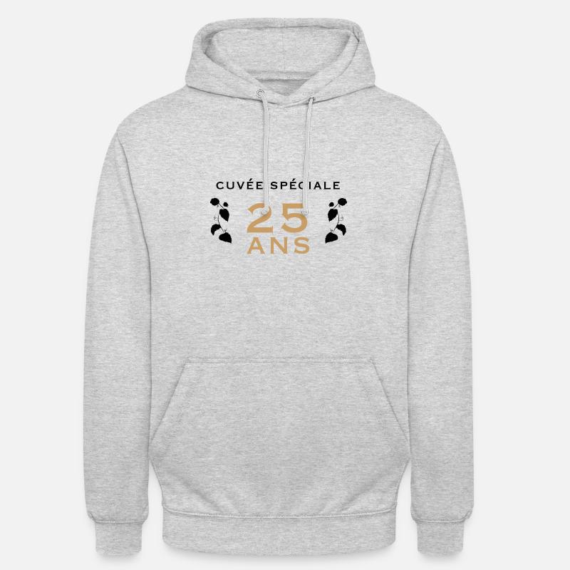 Cuvée spéciale 25 ans - Sweat-shirt à capuche unisexe - gris clair chiné